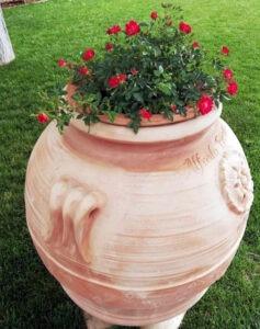 Orcio con vaso arredo giardino - Terrecotte Ripabianca - Deruta